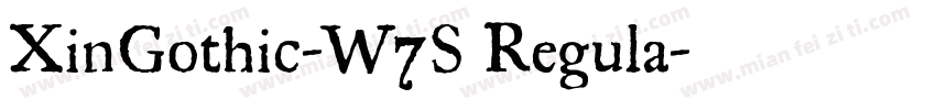 XinGothic-W7S Regula字体转换